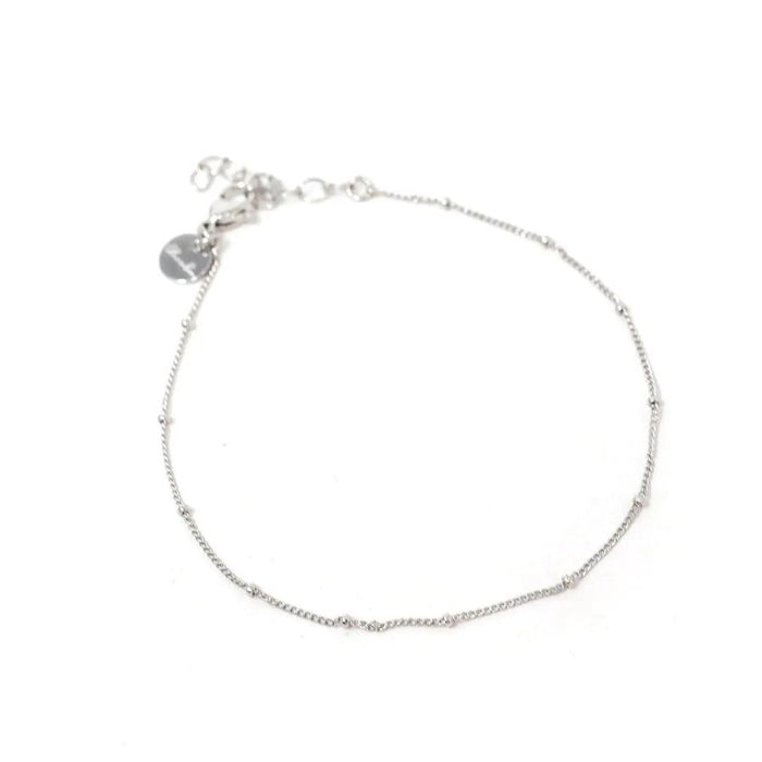 the-sis-kiss-baby-ball-anklet-silver-water-resistant