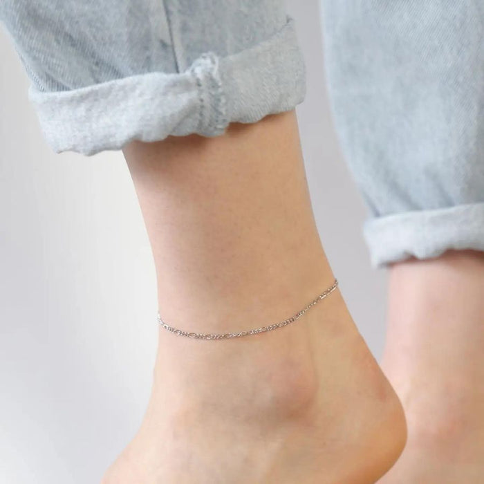 the-sis-kiss-figaro-anklet-silver-water-resistant