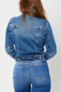 Judy Blue Denim Classic Destroy Jacket denim jacket Judy Blue