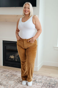 Cordelia Bootcut Corduroy Pants in Camel Womens Ave Shops