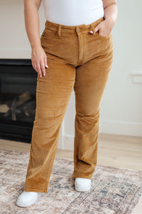 Cordelia Bootcut Corduroy Pants in Camel Womens Ave Shops