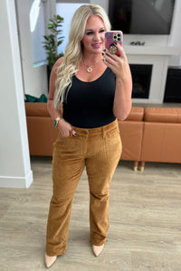 Cordelia Bootcut Corduroy Pants in Camel Womens Ave Shops