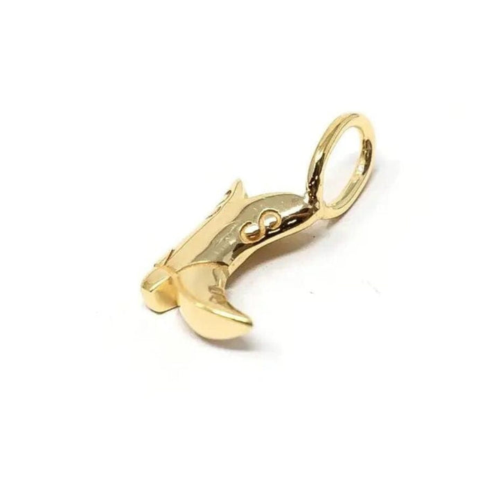 The Sis Kiss Cowgirl Boot Charm Gold Necklace Charm The Sis Kiss