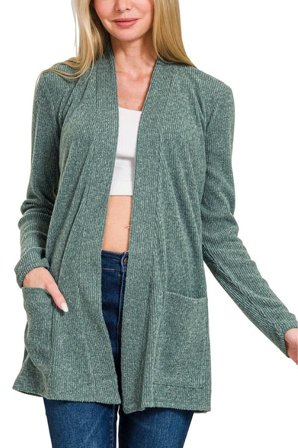 ash-jade-heather-ribbed-sweater-open-front-cardigan