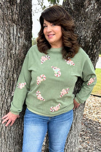 green-candy-cane-sequin-ribbed-sweatshirt