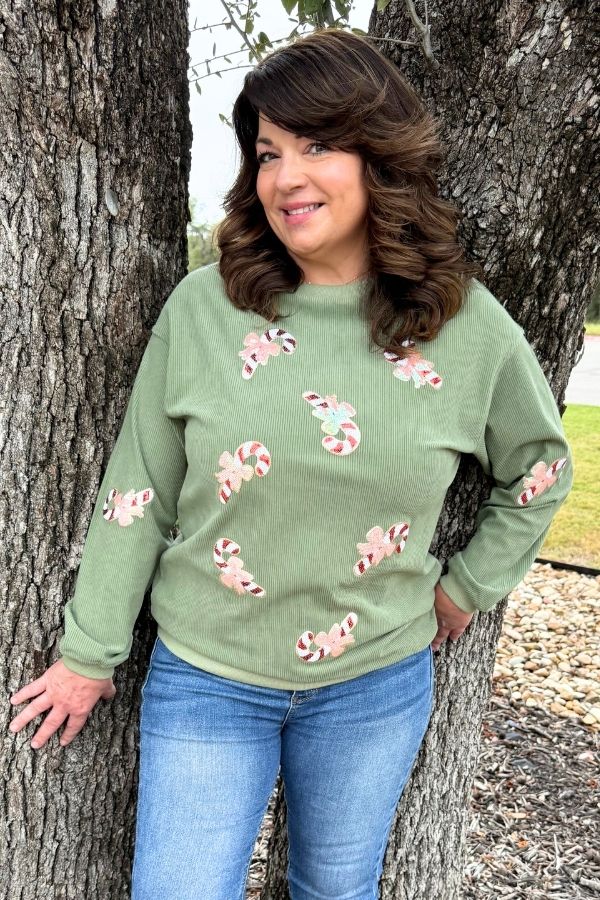 green-candy-cane-sequin-ribbed-sweatshirt