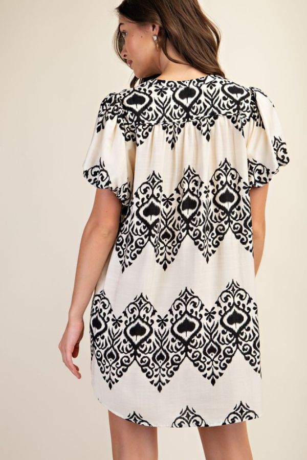 printed-button-down-mini-dress