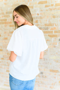 A Sixth Sense Balloon Sleeve Blouse Tops Ave Shops 