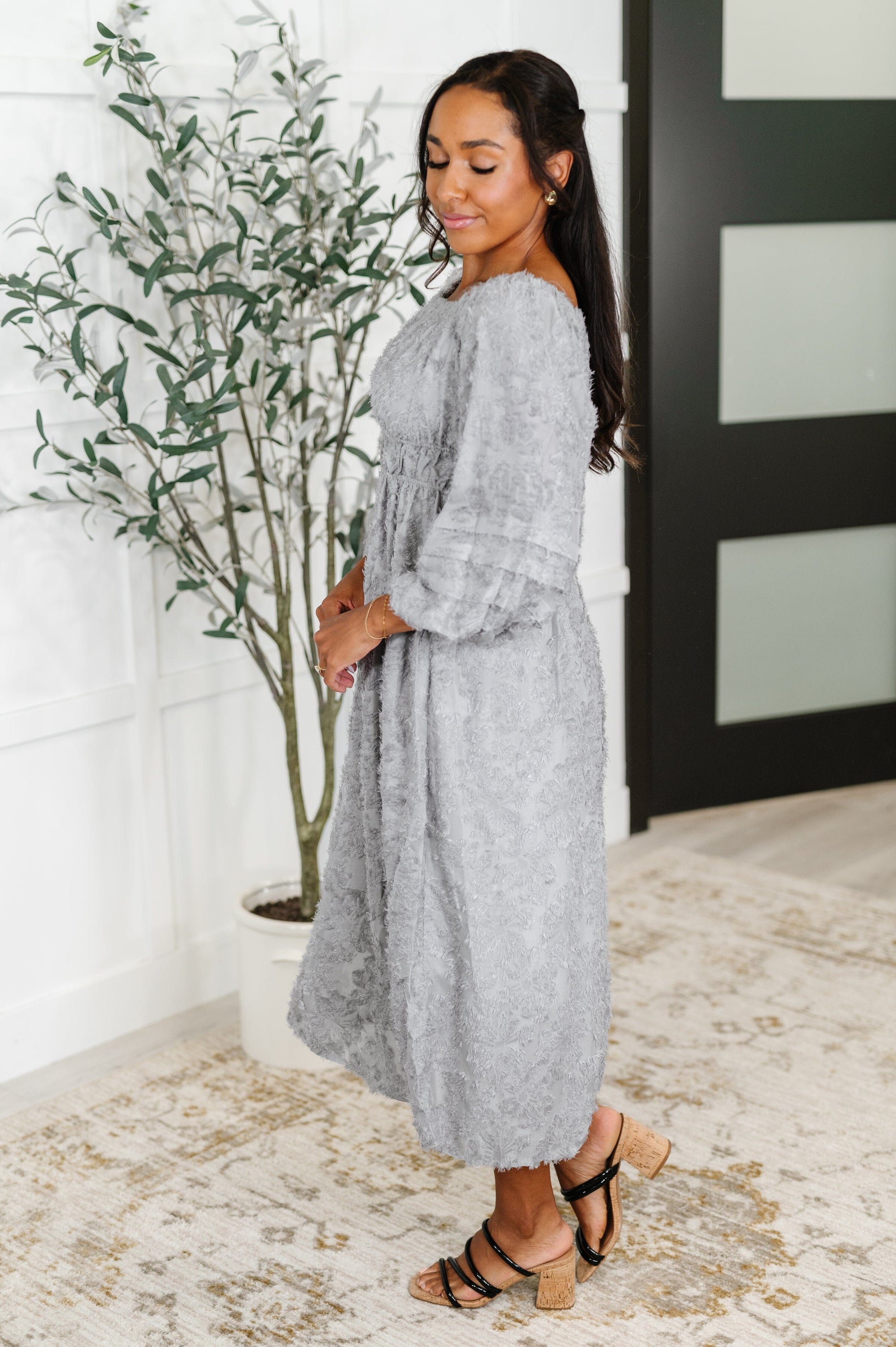 All Is Well Dress In Opal Gray Womens Ave Shops 
