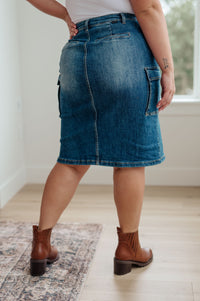 Always Be There Cargo Denim Skirt Womens Ave Shops 