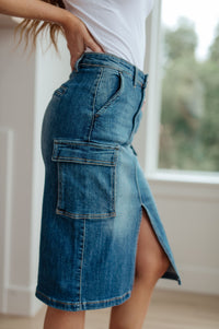 Always Be There Cargo Denim Skirt Womens Ave Shops 