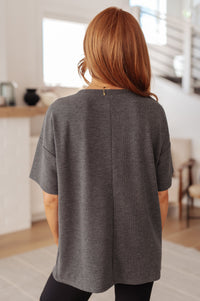 Always Enough Graphic Tee in Charcoal Tops Ave Shops 