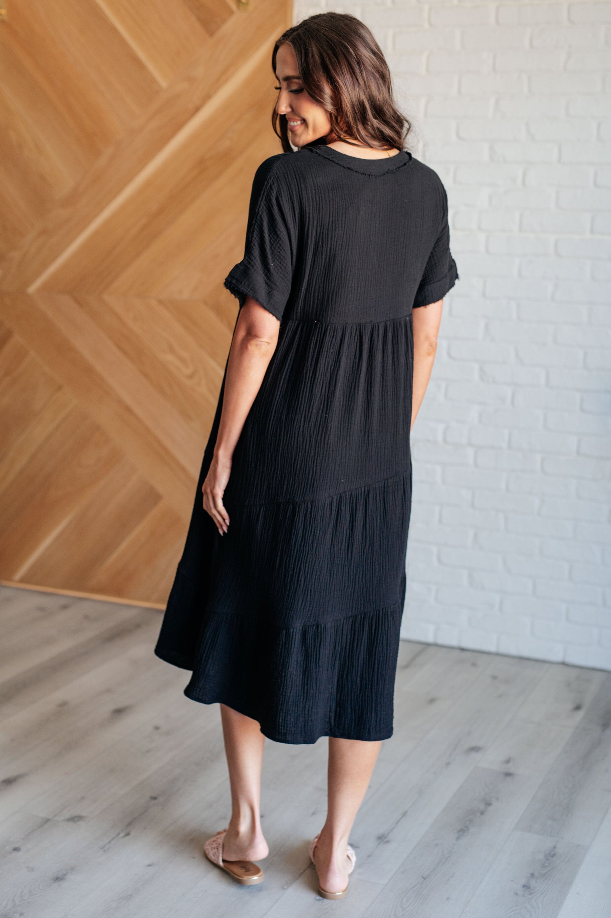 Always Learning Dolman Sleeve Dress in Black Dresses Ave Shops 