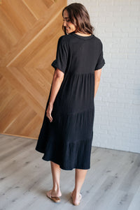 Always Learning Dolman Sleeve Dress in Black Dresses Ave Shops 
