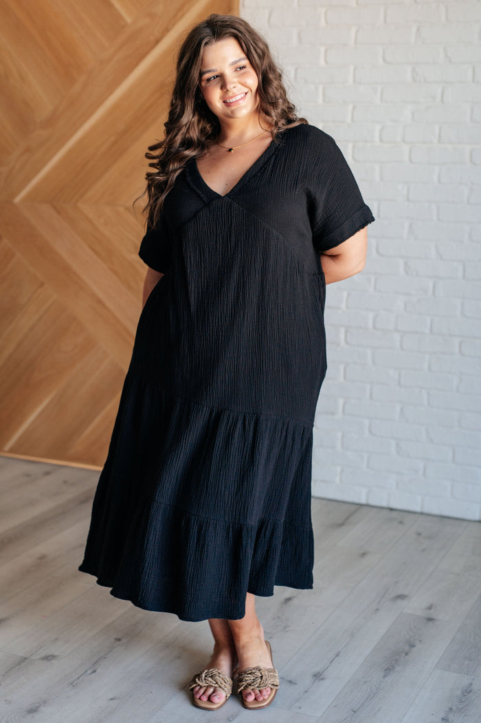 Always Learning Dolman Sleeve Dress in Black Dresses Ave Shops 