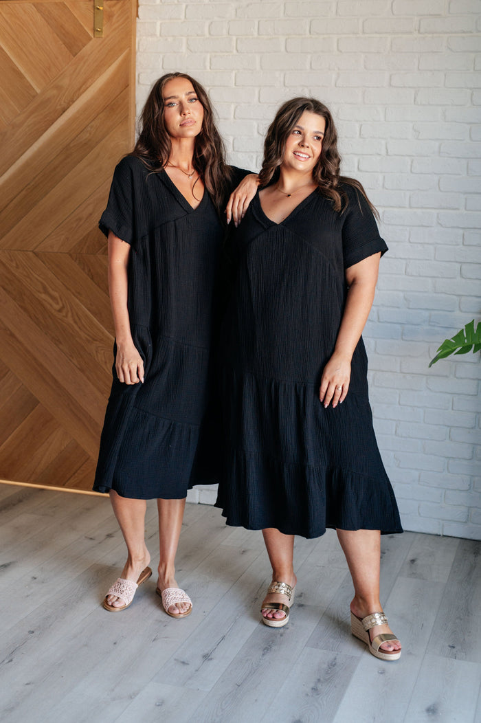 Always Learning Dolman Sleeve Dress in Black Dresses Ave Shops 