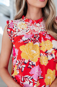 Among The Flowers Floral Top Tops Ave Shops 