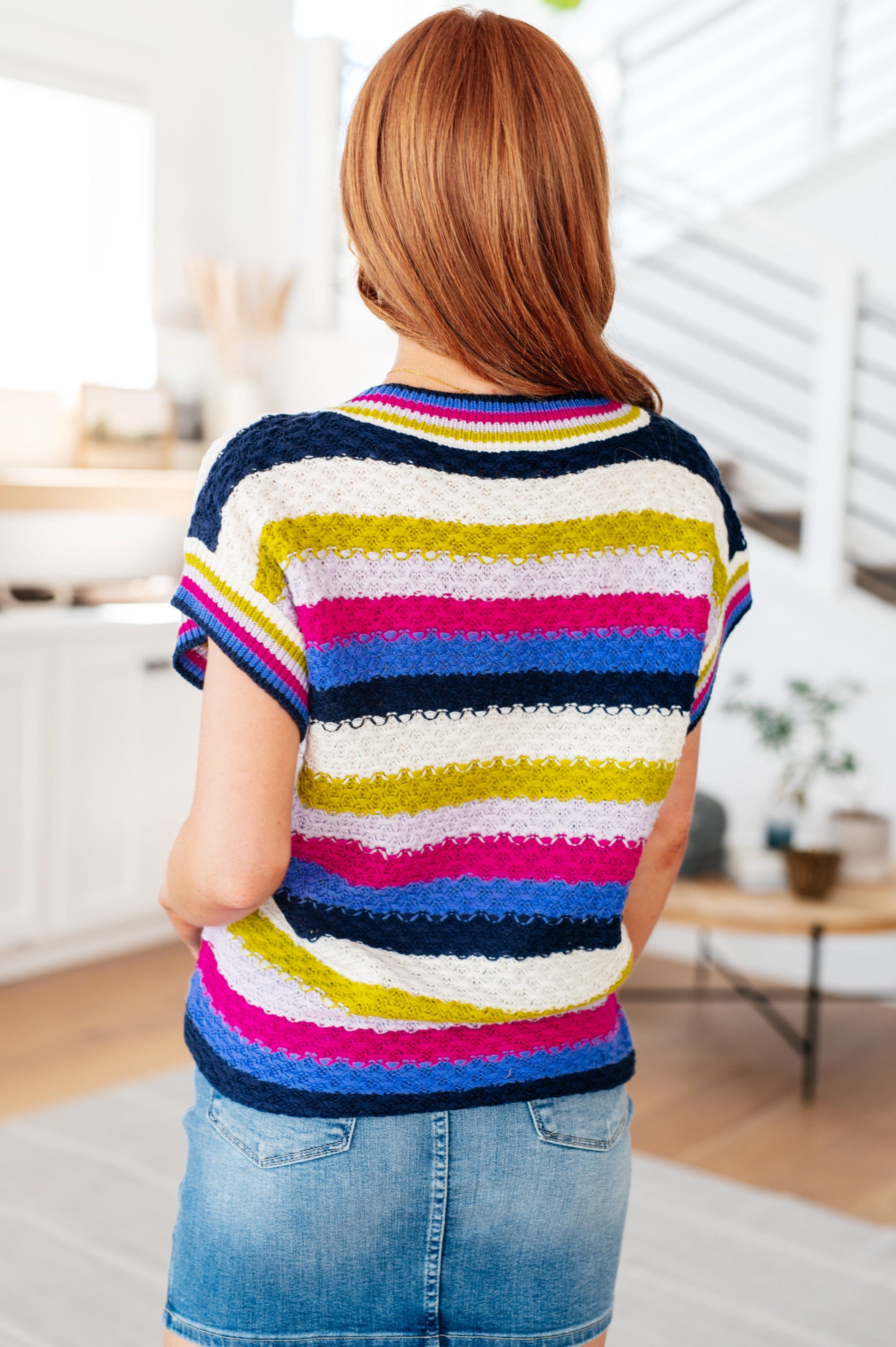 Another One V-Neck Striped Top Tops Ave Shops 