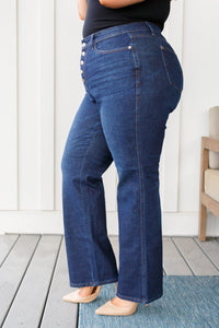 Arlo High Rise Button-Fly Straight Jeans Womens Ave Shops 