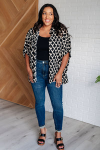 Art Deco Button Up Blouse Tops Ave Shops 