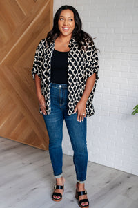 Art Deco Button Up Blouse Tops Ave Shops 