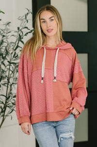 Balloon Sleeve Cut Sew Sweater Knit Top in Mauve Womens Ave Shops 