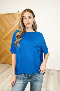 Bare Necessitee Relaxed Tee in Ocean Blue Womens Ave Shops 