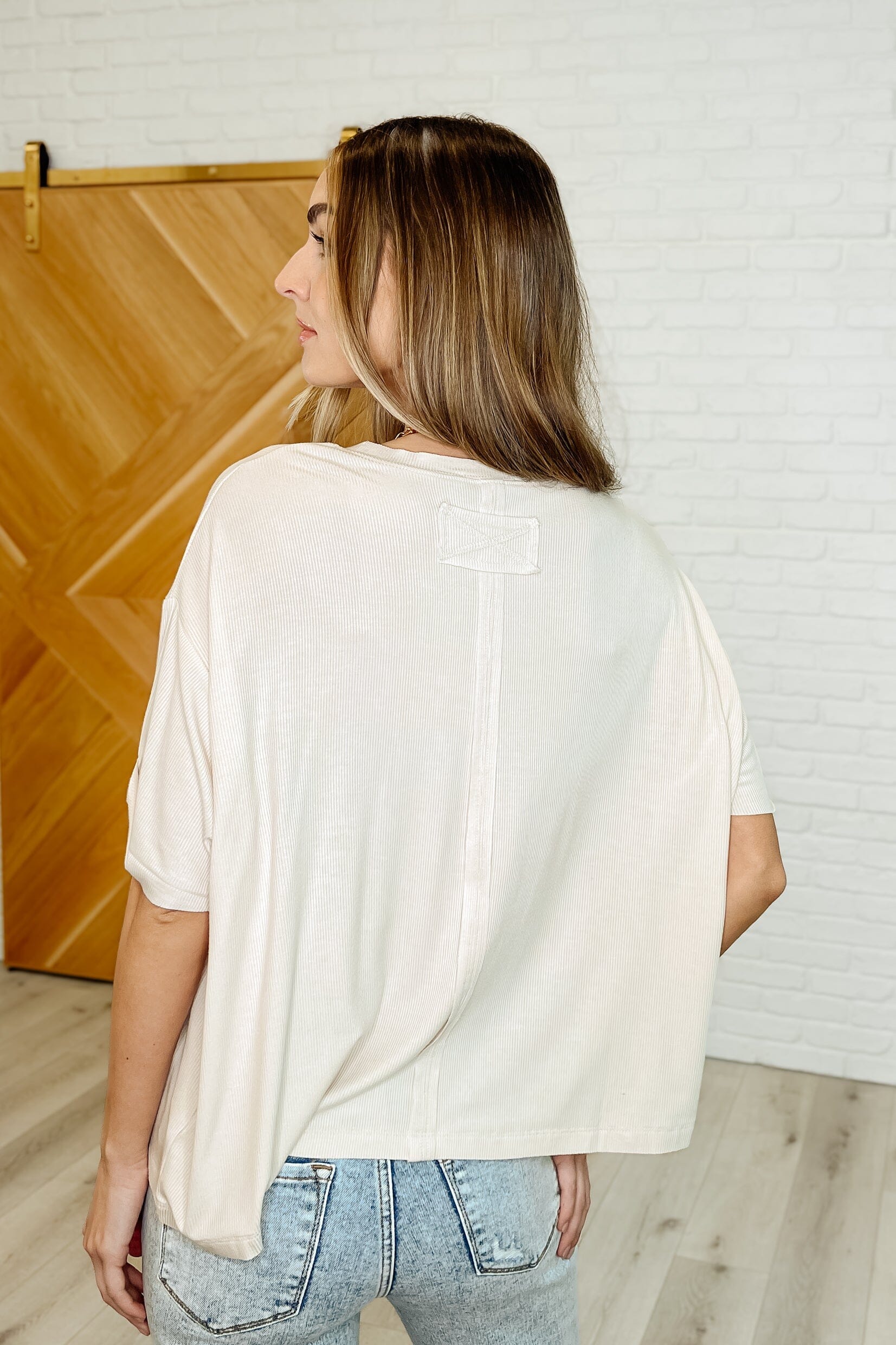 Bare Necessitee Relaxed Tee in Sand Beige Womens Ave Shops 