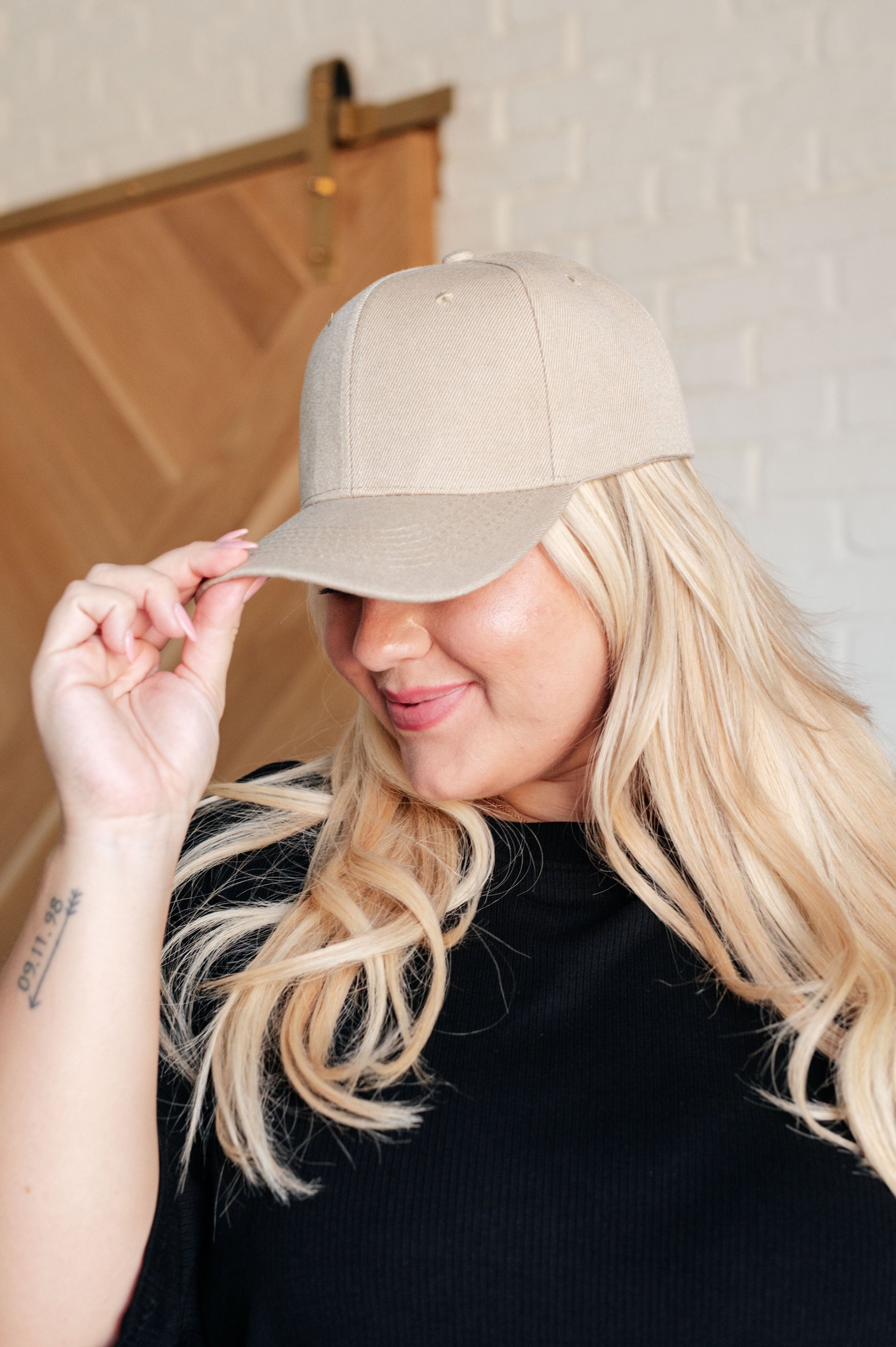 Basic Babe Ball Cap in Khaki Accessories Ave Shops 