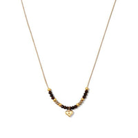 Beaded Heart Necklaces Necklace Splendid Iris Silver 