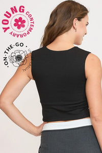 Black Luxeknit Scoop Neck Camisole Shirts & Tops Umgee 