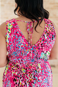 Bless Your Heart V-Neck Dress in Neon Fuchsia Dresses Ave Shops 