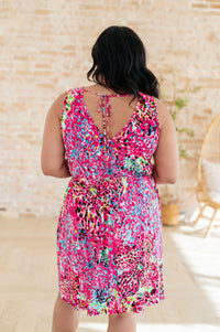 Bless Your Heart V-Neck Dress in Neon Fuchsia Dresses Ave Shops 