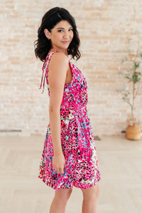 Bless Your Heart V-Neck Dress in Neon Fuchsia Dresses Ave Shops 