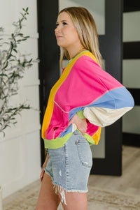 Blockbuster Color Block Pullover in Bright Womens Ave Shops 