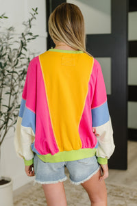 Blockbuster Color Block Pullover in Bright Womens Ave Shops 