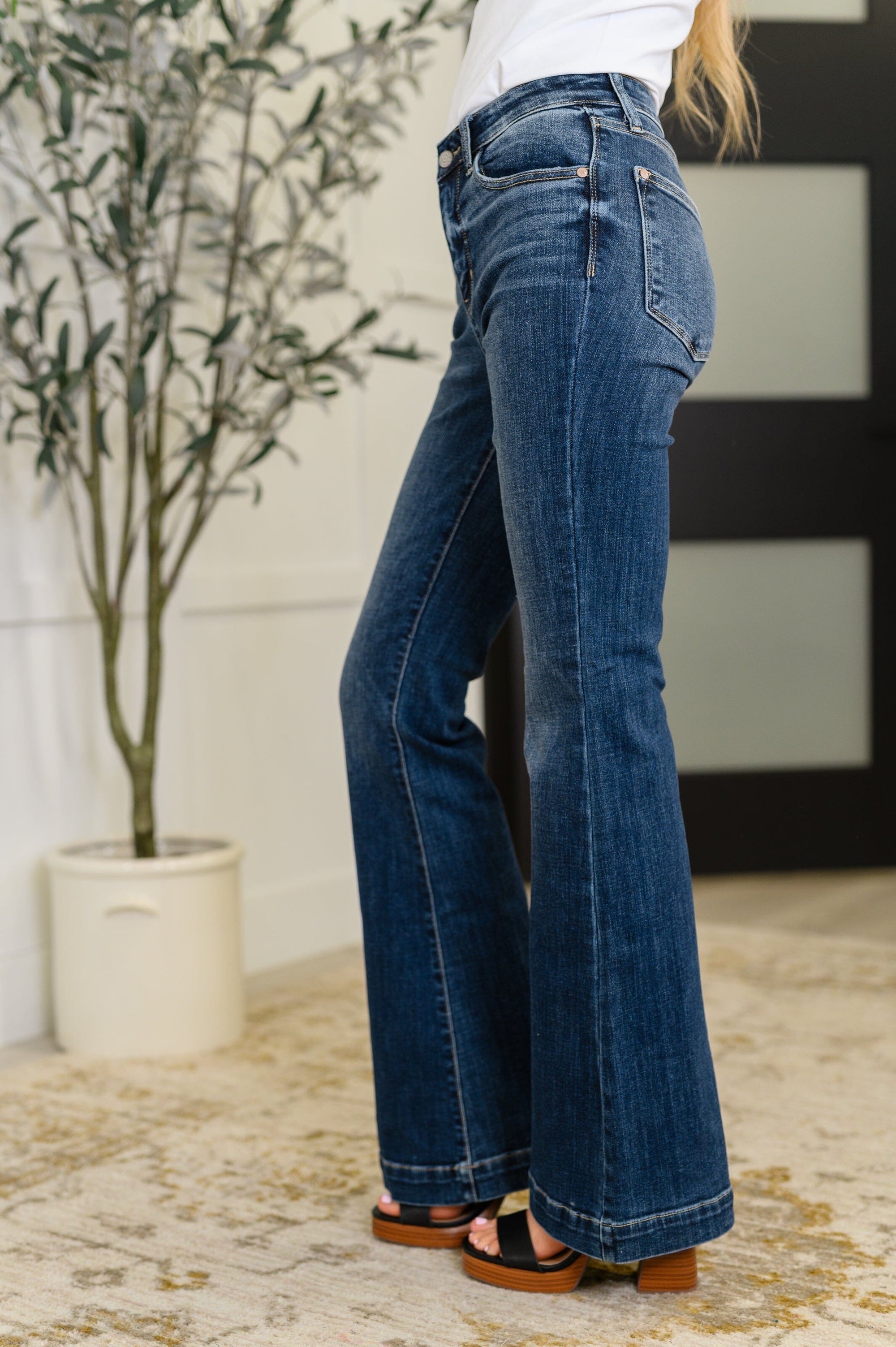 Bonnie High Waist Trouser Flare Womens Ave Shops 