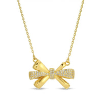 Bow Pendant Necklace Necklace Splendid Iris 
