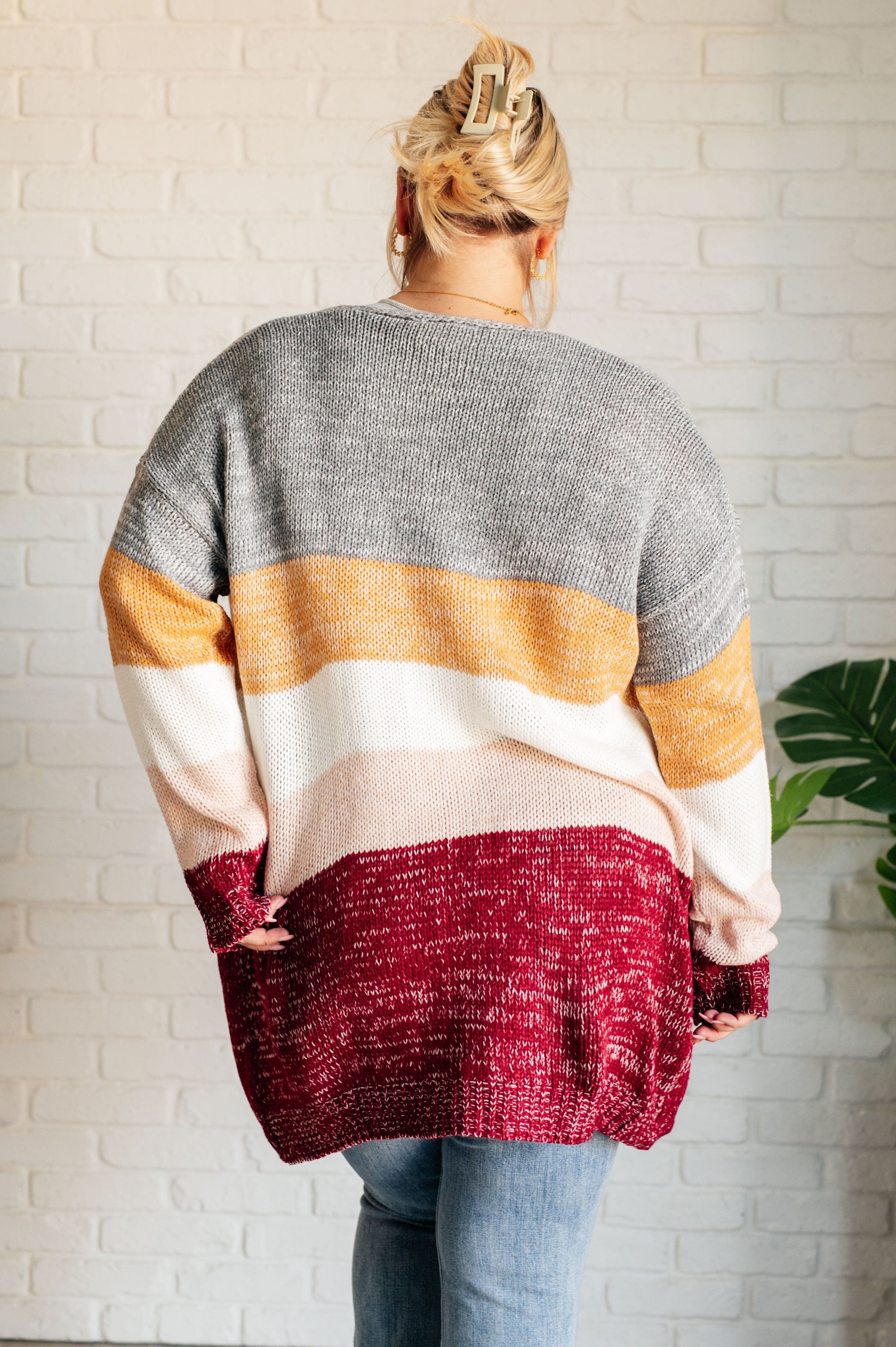 Bring the Warmth Color Block Cardigan Layers Ave Shops 