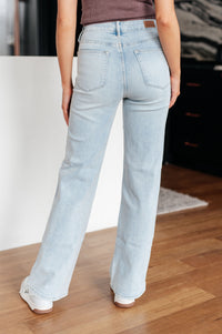 Brooke High Rise Control Top Vintage Wash Straight Jeans Womens Ave Shops 