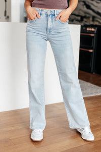 Brooke High Rise Control Top Vintage Wash Straight Jeans Womens Ave Shops 