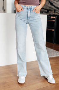 Brooke High Rise Control Top Vintage Wash Straight Jeans Womens Ave Shops 
