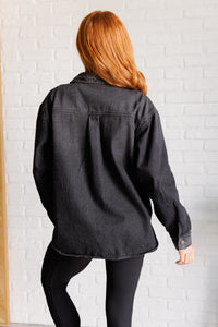 By The Fireside Shacket Denim Ave Shops 