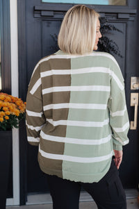 Can't Decide Color Block Striped Sweater Womens Ave Shops 