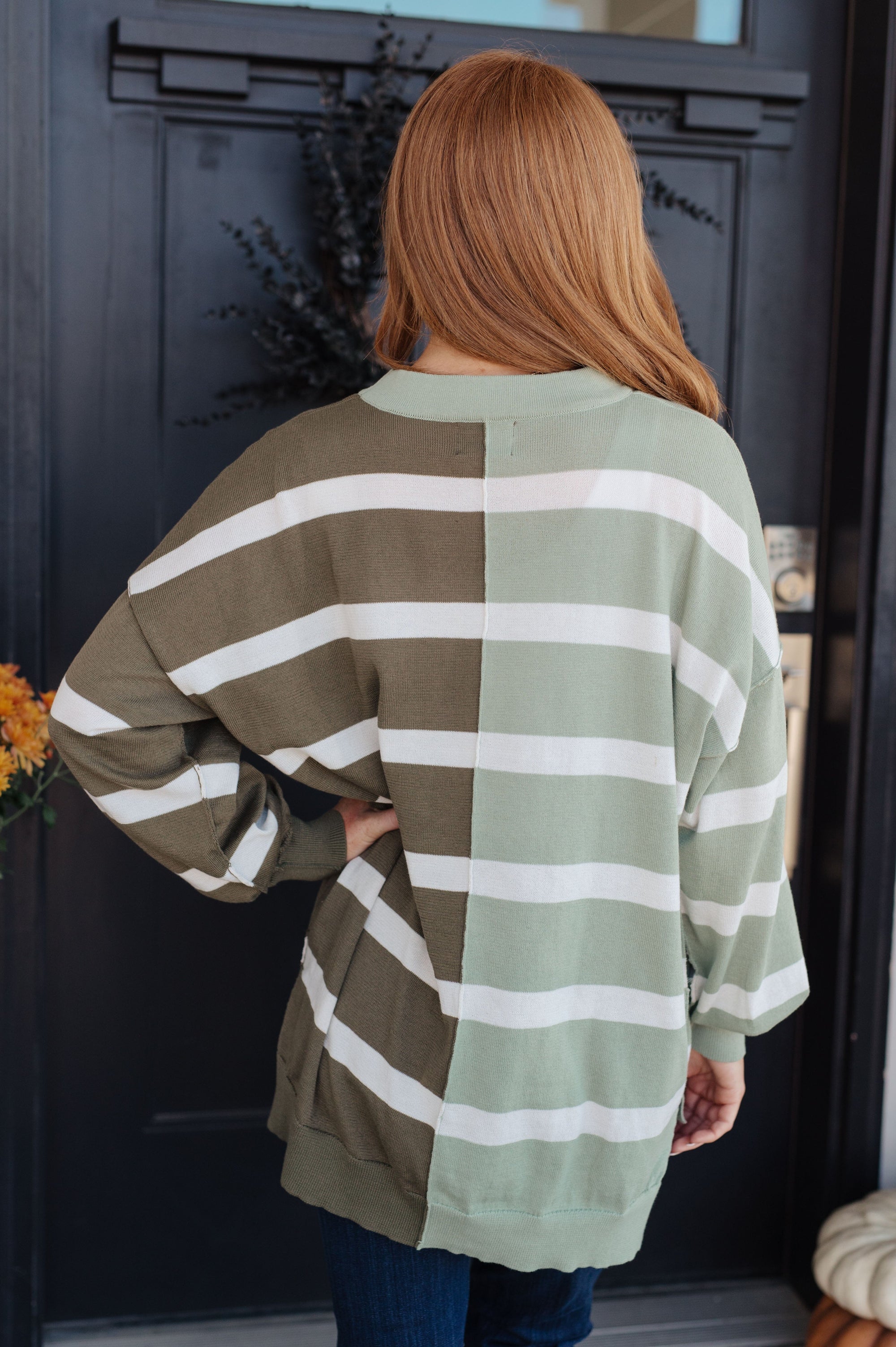 Can't Decide Color Block Striped Sweater Womens Ave Shops 