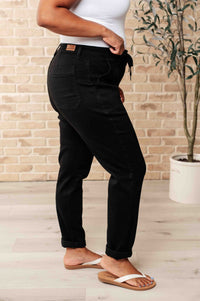 Carmen Double Cuff Joggers in Black Athleisure Ave Shops 