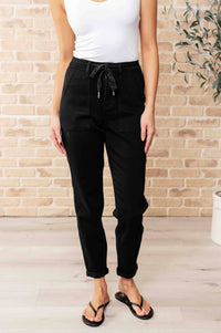 Carmen Double Cuff Joggers in Black Athleisure Ave Shops 