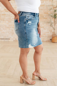 Carol High Rise Rigid Magic Denim Skirt Womens Ave Shops 