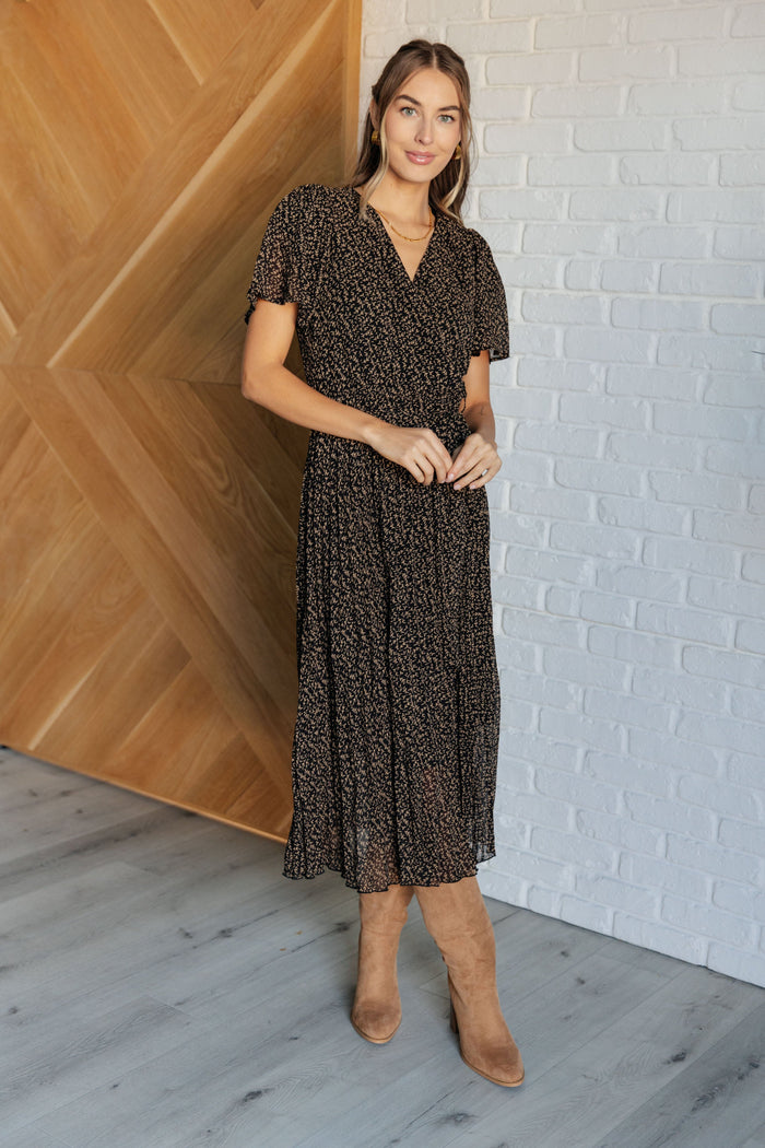 Cause a Scene Surplice Neck Dress Dresses Ave Shops 