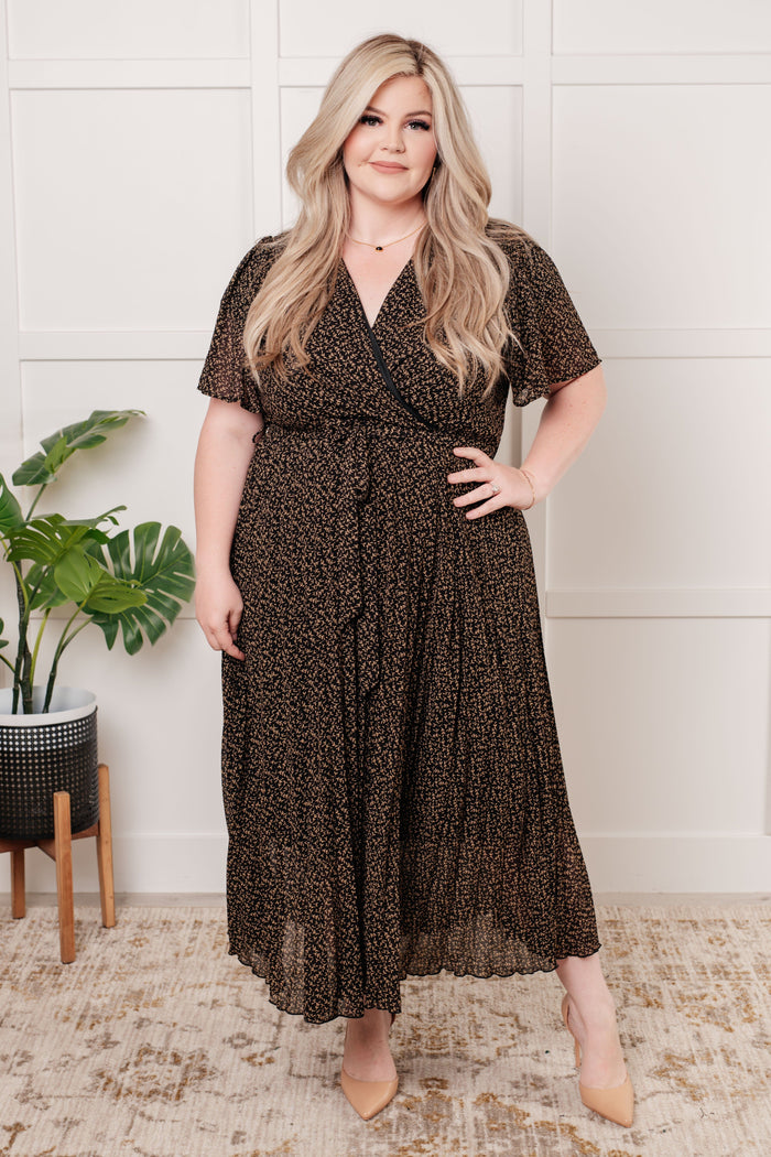 Cause a Scene Surplice Neck Dress Dresses Ave Shops 